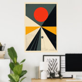 Moderne Bauhaus-Kunst Poster (Heimbüro)