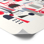 Moderne Bauhaus-Muster Poster (Ecke)