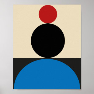 Moderne Bauhaus Retro Geometrisch  Poster