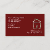 Moderne Baukarten Visitenkarte (Vorderseite)