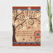 Moderne Baumblume Beileid Zitat Dragonfly Karte (Vorderseite)