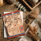 Moderne Baumblume Beileid Zitat Dragonfly Karte