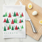 Moderne Bäume aus dem Mittelalter Geschirrtuch (Viertel Falte)