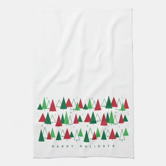 Moderne Bäume aus dem Mittelalter Geschirrtuch (Vertikal)