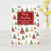 Moderne Bäume aus dem Weihnachtsfest Karte (Gelbe Blume)