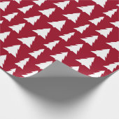 Moderne Bäume Burgundy Geometrisches Muster Geschenkpapier (Ecke)