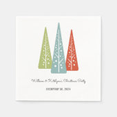 Moderne Bäume des Mitteljahrhunderts Custom Christ Serviette (Vorderseite)