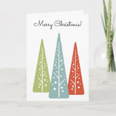 Moderne Bäume des Mitteljahrhunderts - Weihnachtsn Karte (Vorderseite)