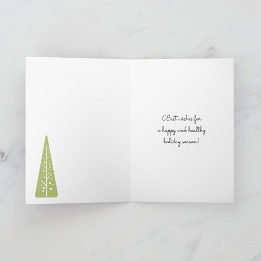 Moderne Bäume des Mitteljahrhunderts - Weihnachtsn Karte (Innenseite)