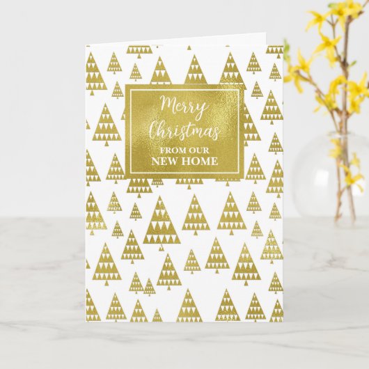 Moderne Bäume, die wir neue Weihnachtsansprache en Karte (Gelbe Blume)