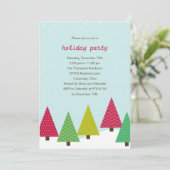 Moderne Bäume Feierlichkeit Einladung (Stehend Vorderseite)