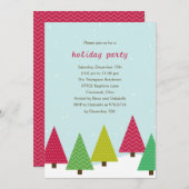 Moderne Bäume Feierlichkeit Einladung (Vorne/Hinten)