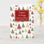 Moderne Bäume Mitarbeiter Weihnachtsfeiertag Karte (Gelbe Blume)