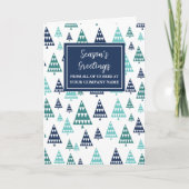 Moderne Bäume Mitarbeiter Weihnachtsfeiertag Karte (Vorderseite)