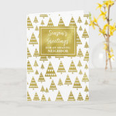 Moderne Bäume Nachbar Weihnachtsfeiertag Karte (Gelbe Blume)