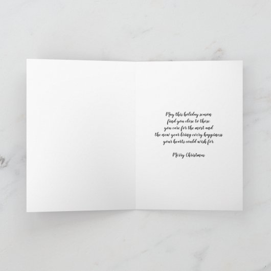 Moderne Bäume Nichte & Familie Frohe Weihnachten Karte (Innenseite)