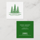 Moderne Bäume Quadratische Visitenkarte (Vorne/Hinten)