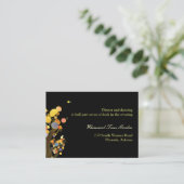 Moderne Bäume Schwarze Hochzeitsempfehlung Begleitkarte (Stehend Vorderseite)