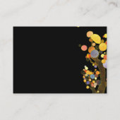 Moderne Bäume Schwarze Hochzeitsempfehlung Begleitkarte (Rückseite)
