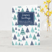 Moderne Bäume Weihnachtsfeiertag Karte (Gelbe Blume)