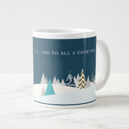 Moderne Bäume Weihnachtslandschaft Editierbares Sp Jumbo-Tasse