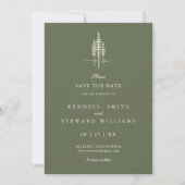 Moderne Baumwälder Rustikale Hochzeit retten das D Save The Date (Vorderseite)