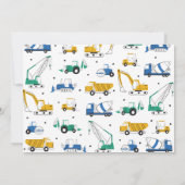 Moderne Baustelle Foto Geburtstagsfeier Einladung (Rückseite)