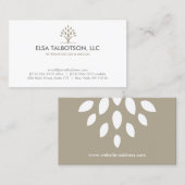 MODERNE BAUTAUPE/WEISSE Visitenkarte (Vorne/Hinten)