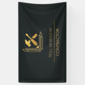 Moderne Bauweise Golden & Black Banner (Vertikal)