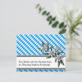Moderne bayerische Aussage über Bier Postkarte (Stehend Vorderseite)