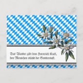 Moderne bayerische Aussage über Bier Postkarte (Vorderseite)