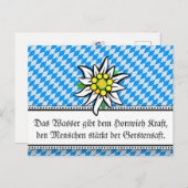 Moderne bayerische Erklärung zum Bier Postkarte (Vorne/Hinten)