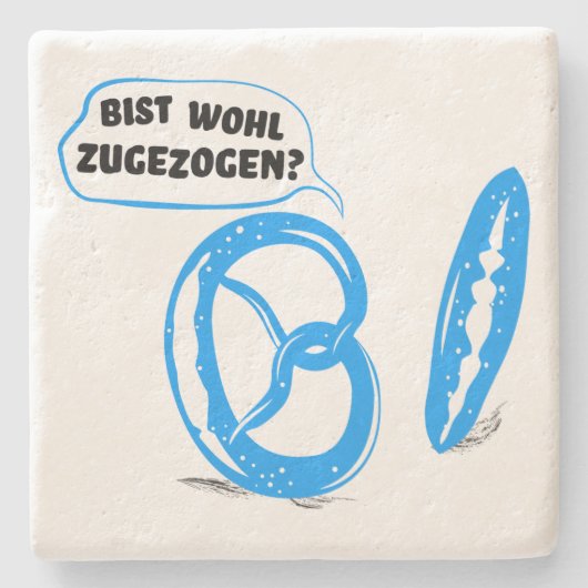 Moderne Bayerische Grafik Steinuntersetzer (Vorderseite)