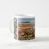 Moderne Beach Art Browns /Tides Out/Seascape Kaffeetasse (Vorderseite Links)