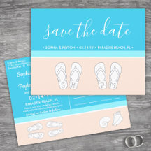 Moderne Beach-Einzigartige Mongramm-Hochzeit rette