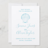 Moderne Beach Hochzeit in Urlaubsort Save the Date (Vorderseite)