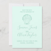 Moderne Beach Hochzeit in Urlaubsort Save the Date (Vorderseite)