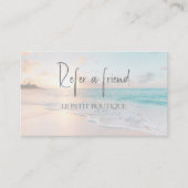 Moderne Beach Refer a Friend Empfehlungskarte (Vorderseite)