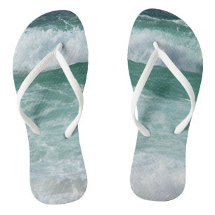 Moderne Beach Sea Waves Seaside Template Adult Badesandalen