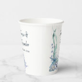 Moderne Beach Seashells Wedding Pappbecher (Rechts)