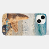 Moderne Beach Starfish Muschel Sky Personalisiert Case-Mate iPhone Hülle (Rückseite (Horizontal))