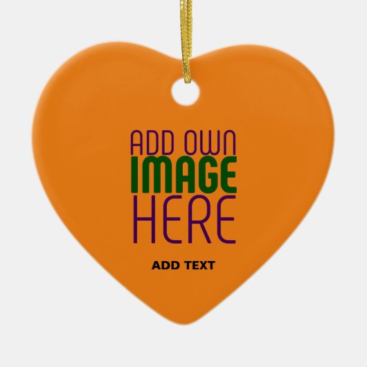 MODERNE BEARBEITBARE DUNKELORANGE BILD-TEXTVORLAGE KERAMIK ORNAMENT (Vorne)