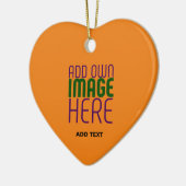 MODERNE BEARBEITBARE DUNKELORANGE BILD-TEXTVORLAGE KERAMIK ORNAMENT (Links)