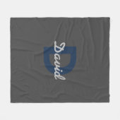 Moderne bearbeitbare dunkle Grau- und Blautöne und Fleecedecke (Vorderseite (Horizontal))