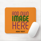 MODERNE BEARBEITBARE DUNKLE ORANGE BILD-TEXT-VORLA MOUSEPAD (Mit Mouse)