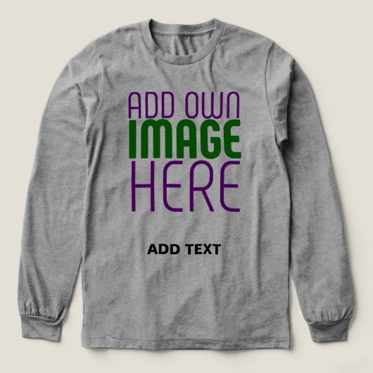 MODERNE BEARBEITBARE EINFACHE ASH-BILD-TEXTVORLAGE Tri-Blend SHIRT (Design Vorderseite)