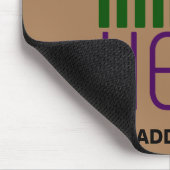 MODERNE BEARBEITBARE EINFACHE BRAUNE BILD-TEXT-VOR MOUSEPAD (Ecke)