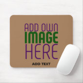 MODERNE BEARBEITBARE EINFACHE BRAUNE BILD-TEXT-VOR MOUSEPAD (Mit Mouse)