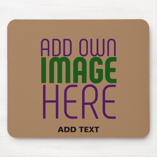 MODERNE BEARBEITBARE EINFACHE BRAUNE BILD-TEXT-VOR MOUSEPAD (Vorne)