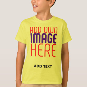 MODERNE BEARBEITBARE EINFACHE GELBE BILD-TEXTVORLA T-Shirt